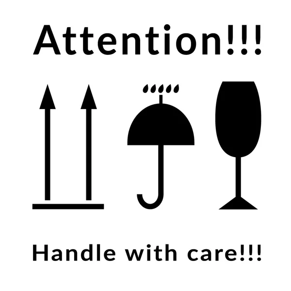 Attention signs set — Stock Photo, Image
