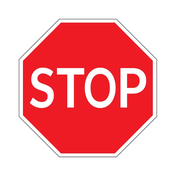 Stop tábla fehér háttér — Stock Fotó