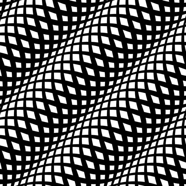 Modèle monochrome abstrait sans couture vawes croisées — Image vectorielle