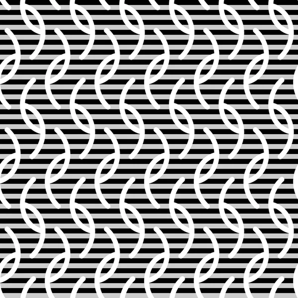 Rayures ondulées Modèle sans couture — Image vectorielle