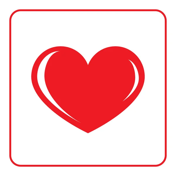 Kırmızı kalp simgesi — Stok Vektör