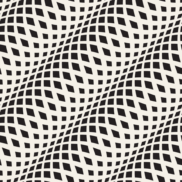 abstract monochrome seamless pattern crossed vawes