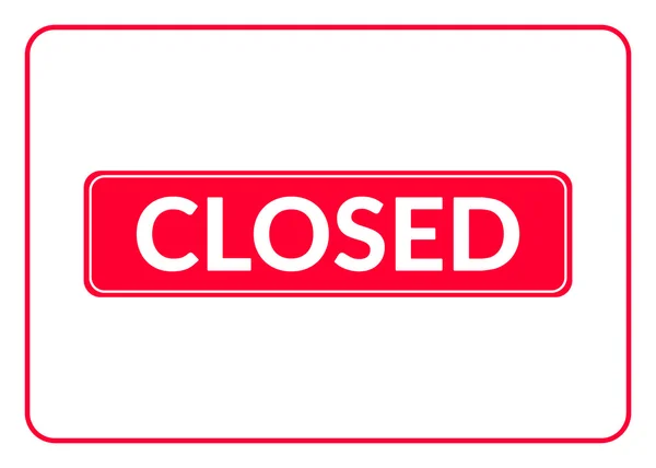 Closed sign red — Stock vektor