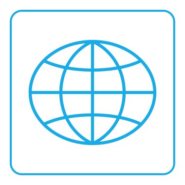 Dünya küre simgesi küresel dünya işareti