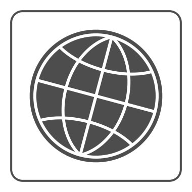 Dünya küre simgesi küresel dünya işareti