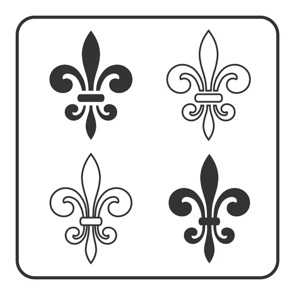 Jeu de symboles Fleur de Lis — Image vectorielle