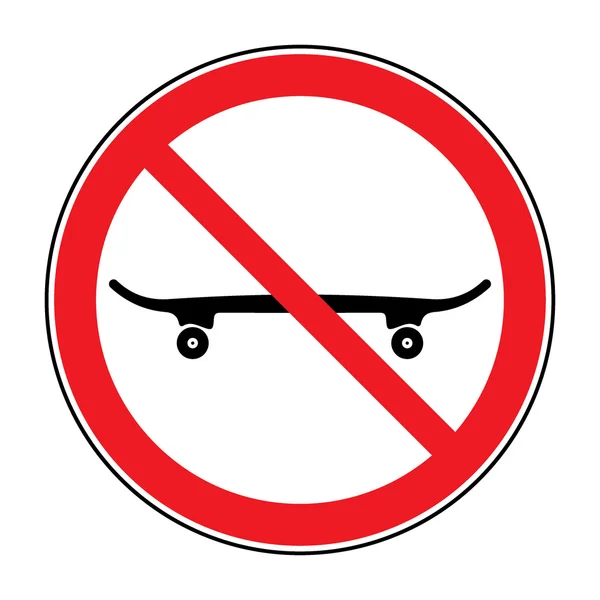 No skateboarding icon — ストックベクタ