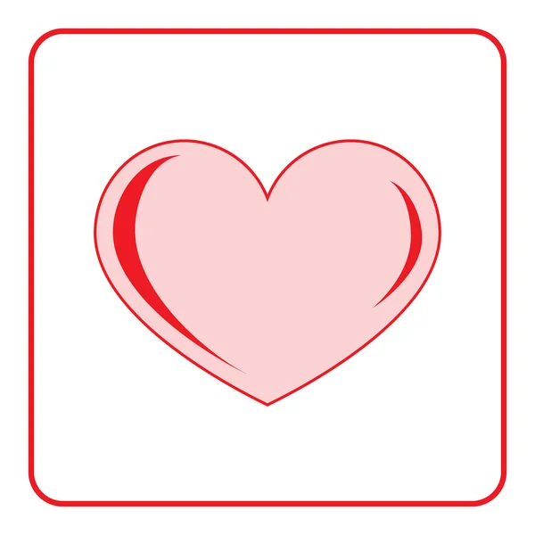 Kırmızı kalp simgesi — Stok Vektör