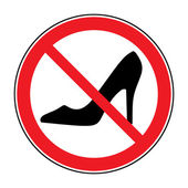 Žádné vysoké boty na podpatku podepsat varování
