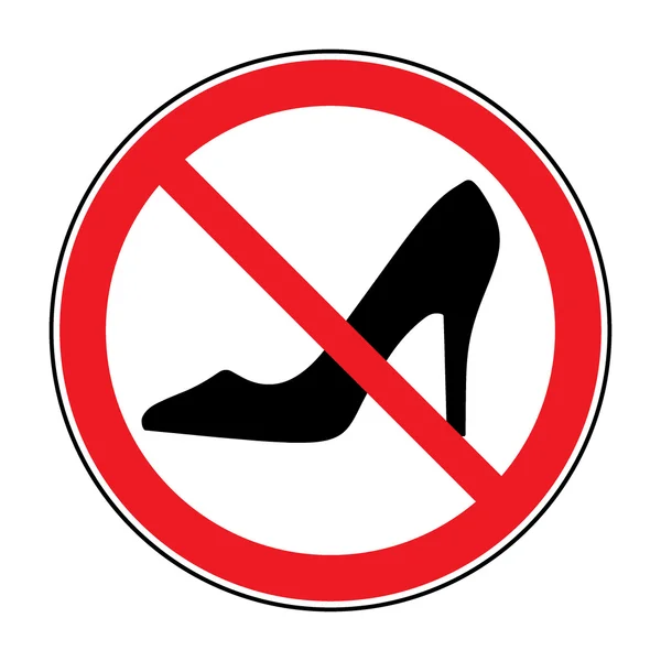 Sign no sandals, thongs or open footwear. No slipper red prohibition circle  icon on white background. Not allowed shoe flat symbol. Forbidden entry in  Stock Vector Image & Art - Alamy