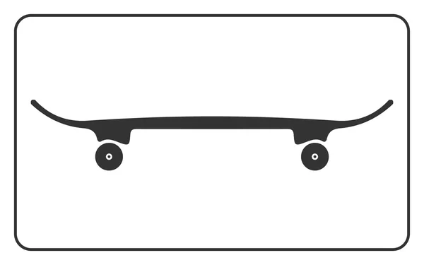 Skateboard icoon geïsoleerd op witte achtergrond — Stockvector