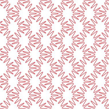 Dalgalı çizgiler seamless modeli soyut stilize çiçekler