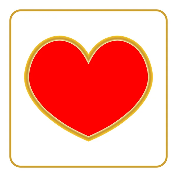 Χρυσή καρδιά εικονίδιο — Διανυσματικό Αρχείο