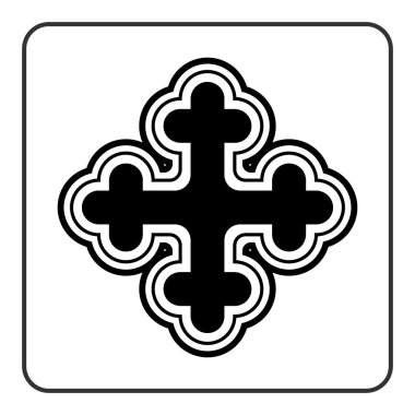 Beyaz arkaplanda çapraz simge