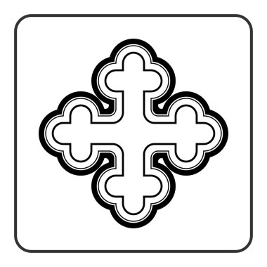 Beyaz arkaplanda çapraz simge