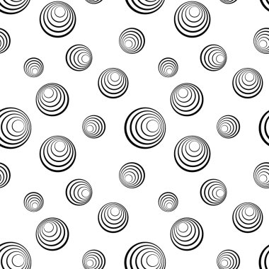 Concentric circles on white background