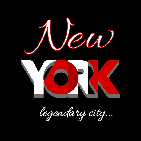 New York city Typography Graphic — Stock Vector