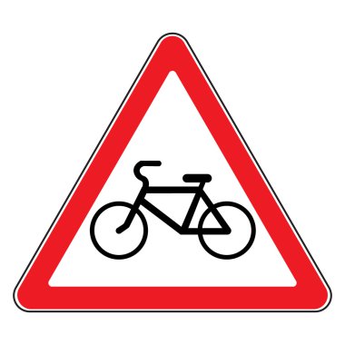 bicycle sign in white background