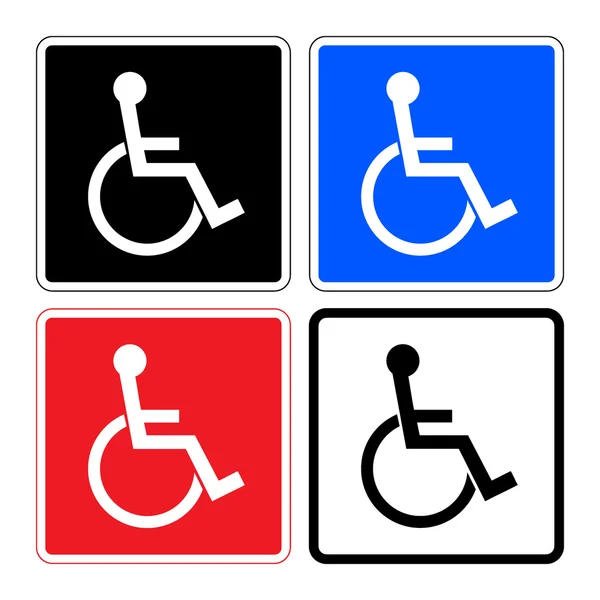 Disabled SET signs — Stockfoto