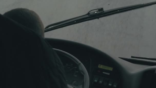 Bir kamyon şoförü yol Manzaralı — Stok video