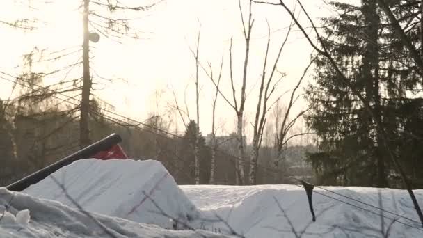 Snowboard Slowmotion atlama — Stok video