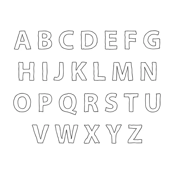 Englisches Alphabet. moderne handgezeichnete Schrift. — Stockvektor