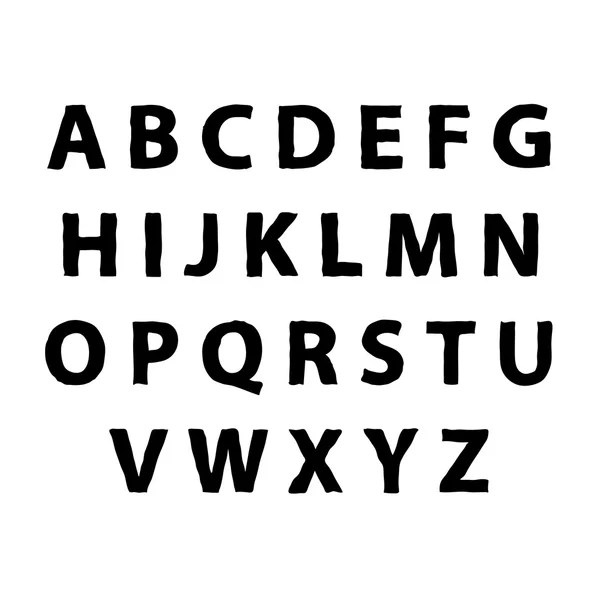 Engels alfabet. Moderne hand getekende lettertype. — Stockvector