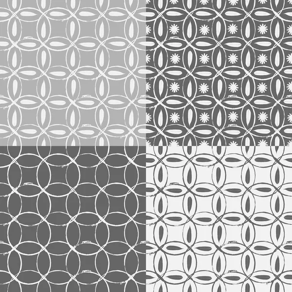 Süs dikişsiz desenler (fayans) kümesi. Şık tek renkli sonsuz arka planlar koleksiyonu. Vektör çizimi.