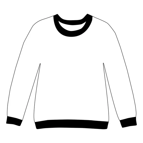Camisola / camisola simples e minimalista desenhada à mão. Elemento de design isolado. Design de roupas. Ilustração vetorial . — Vetor de Stock