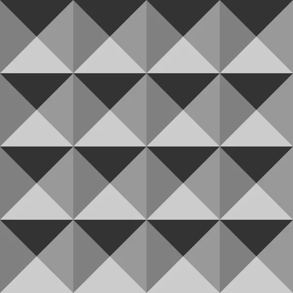 Kesintisiz geometrik soyut desen. Üçgen birim arka plan. Duvar kağıdı için evrensel zemin. Siyah beyaz - gri tonları. Vektör çizim.