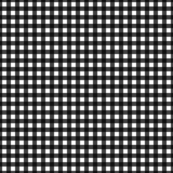 Dikişsiz gingham arka plan - 2016 moda trendi. Siyah beyaz şık desen. Kumaş, tekstil, kartlar, duvar kağıtları için güzel bir zemin. Vektör çizimi.