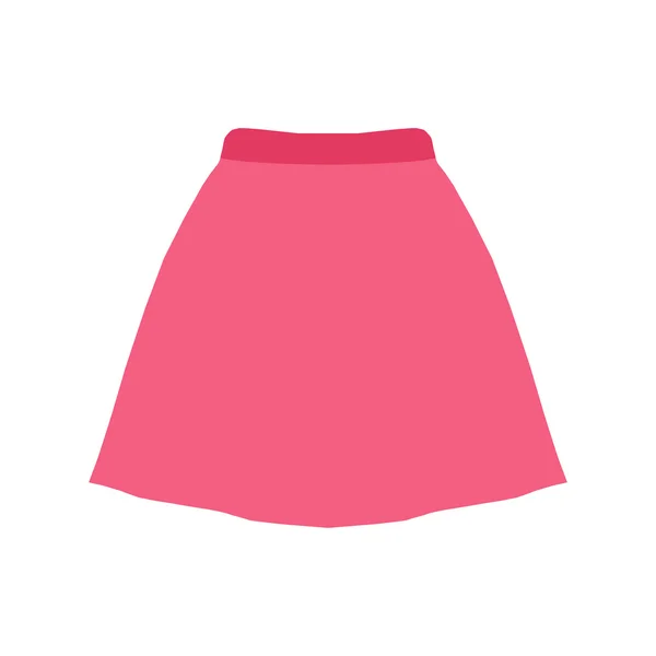 Vrouwenrok illustratie. Vectoricoon op witte achtergrond. Fashion design element. Roze kleur. — Stockvector