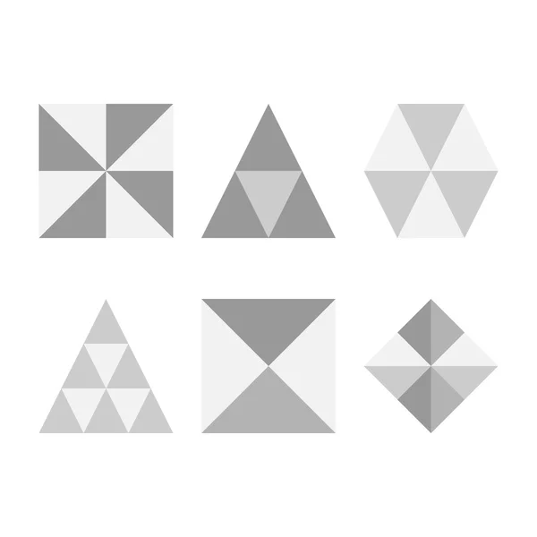 Elementos de design do logotipo. Ícones geométricos. Simples e minimalista. Ilustração vetorial . — Vetor de Stock