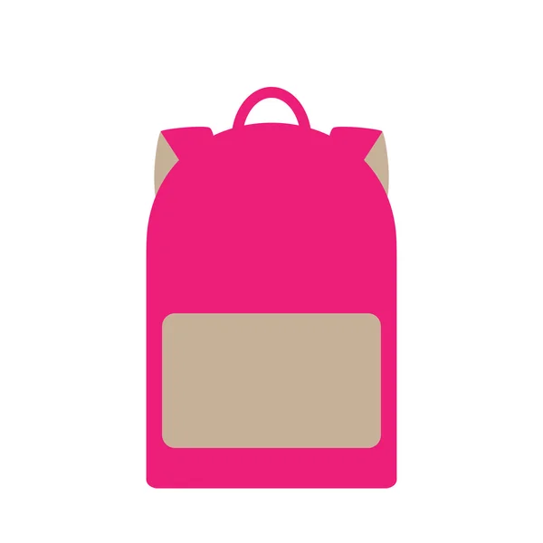 Sac à dos - 2016 tendance de la mode. Sac à dos isolé en style plat sur fond blanc. Icône sac à dos. Logo du sac à dos. Simple et minimaliste. Illustration vectorielle . — Image vectorielle