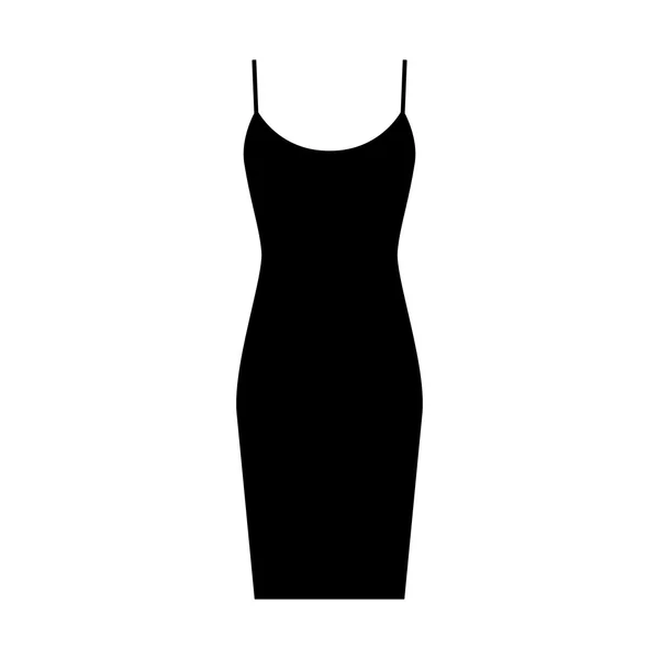 Icono de vestido de mujer. Logo del vestido de mujer. Ropa interior femenina. Estilo plano. Ilustración de imagen de arte vectorial, aislada sobre fondo blanco . — Vector de stock