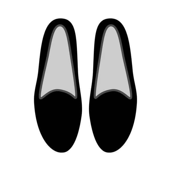 Ícone de chinelos - elemento de design no fundo branco. Ícone de mocassins. Sapatos ícone arte. Chinelos - 2016 tendência da moda. Ícone de mocassins - elemento de moda. Simples e minimalista. Ilustração vetorial . —  Vetores de Stock