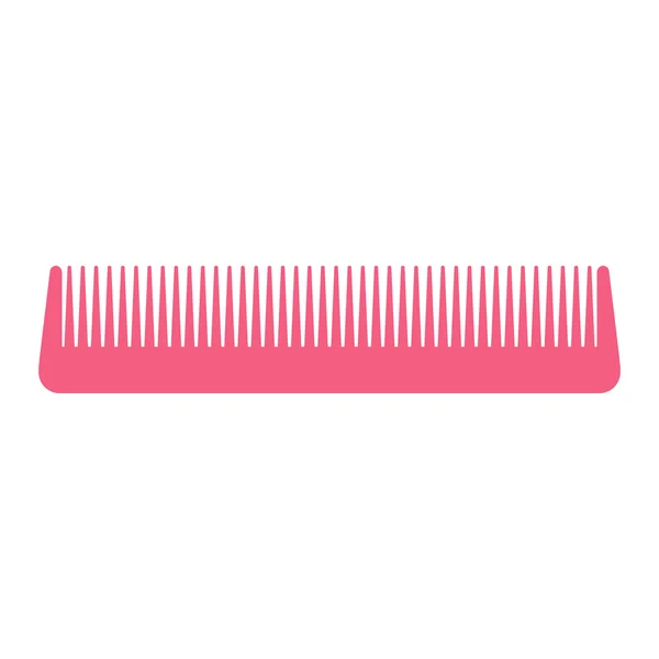 Ícone de pente de cabelo rosa no fundo branco. Pente de cabelo para styling. Simples e minimalista. Ilustração vetorial . —  Vetores de Stock