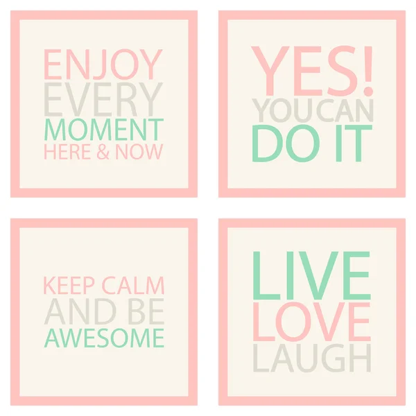 Motivasyon tırnak kümesi. Pastel renkler.