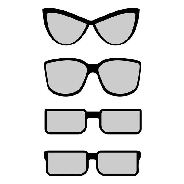 Collection de lunettes de soleil. Design de fraternité. Des éléments de mode. Silhouette de lunettes de soleil. Simple et minimaliste. Illustration vectorielle . — Image vectorielle