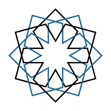 Geleneksel İslam süsleme - vektör tasarım öğesi. Vektör çizim. Vektör desen Doğu tarzı.