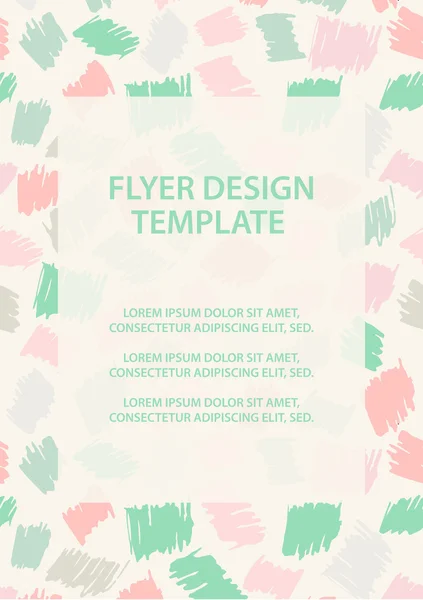 Flyer design template. Pastel flyer design template. Vector flyer design template. Vector illustration. — Stock Vector