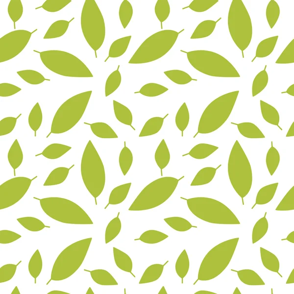 Sorunsuz yeşil yaprakları desen. Dekoratif doğa sorunsuz arka plan. Elle çizilmiş doku bırakır. Stilize yaprak zemin.