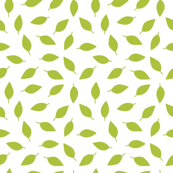 Sorunsuz yeşil yaprakları doğa desen. Dekoratif doğa sorunsuz arka plan. Elle çizilmiş doku bırakır. Stilize yaprak zemin.