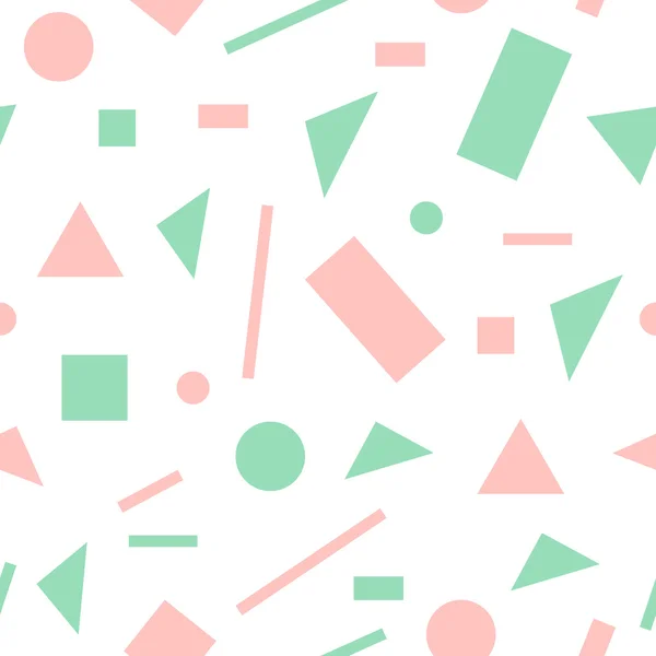 Sorunsuz abstrcat geometrik desen. Pastel arka plan. Temel şekiller ile Dikişsiz soyut desen. Vektör çizim.