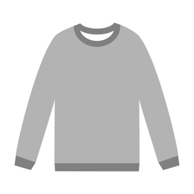 Kazak (Kazak) - moda tasarım vektör öğesi. Kazak siluet - yalıtılmış nesne. Basit ve minimalist. Vektör çizim.