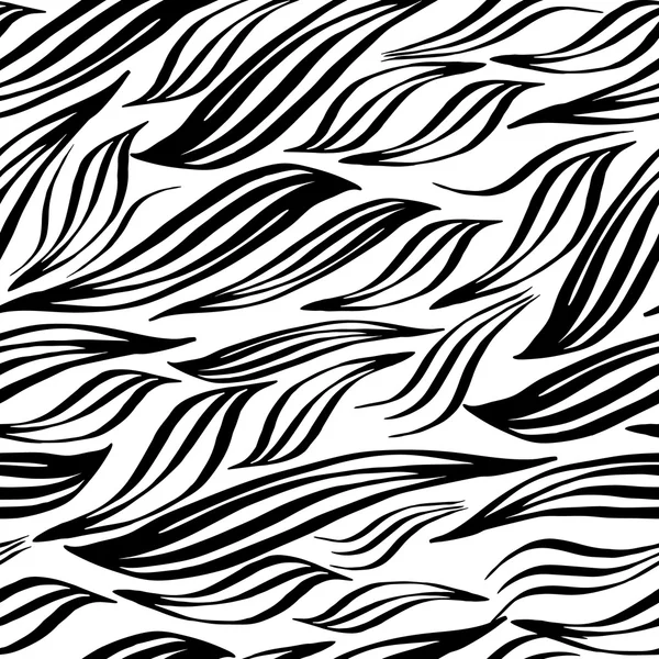 Esboçado linhas abstratas padrão sem costura. Doodle desenhado à mão feito por caneta de caligrafia. Ilustração vetorial . — Vetor de Stock