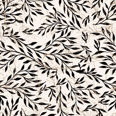 Dalları Dikişsiz desen arka plan bırakır. Vektör çizim.