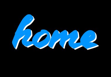 Vektör hat çizilmiş yazı. Ana sayfa.