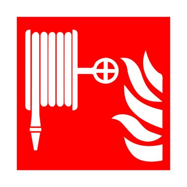 Acil durum simgeleri ateş. Vektör çizim.