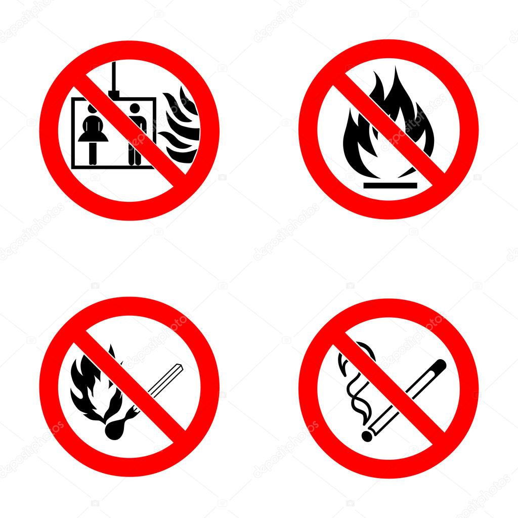 No smoking, No open flame, no matches, no lift. Stock Vector Image by ...